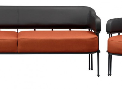 2-piece sofa set table hall furniture leather modern new