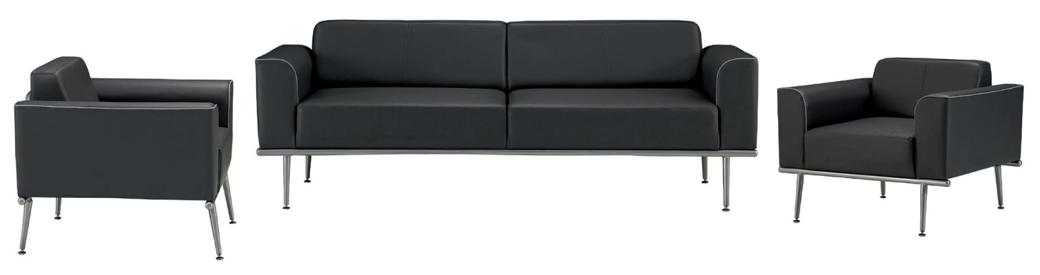 3+1+1 leather sofa set 3 pieces.