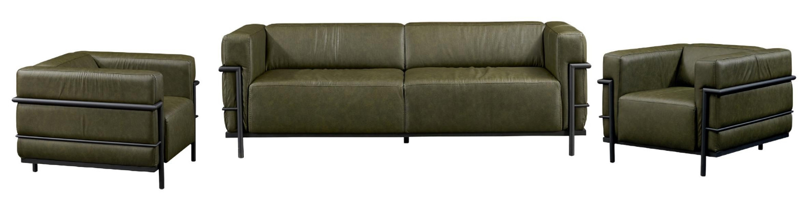 3+1+1 leather sofa set, table, new 3-piece upholstered set