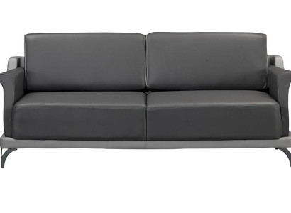 3-piece sofa set 3+1+1 upholstered in leather for the living room