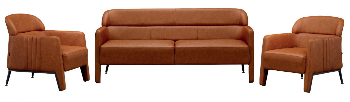 Luxury 3-piece furniture set with armchair and sofa for the living room made of new wood