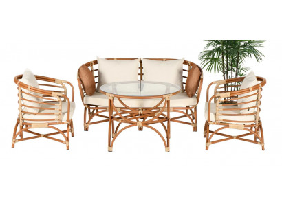 2-seater garden furniture set sofa table veranda seating group modern