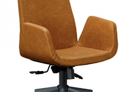 Wooden office chair for director, furniture, brown, swivel, conference