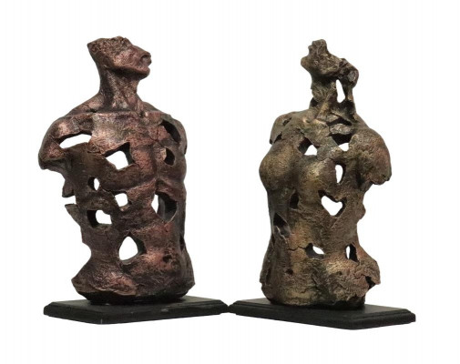 Abstract decorative sculpture man, woman