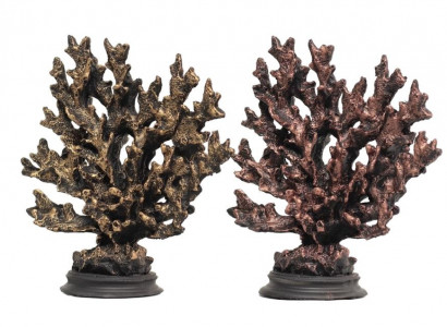 Modern decorative figure 2 pieces coral height 24 cm sculpture