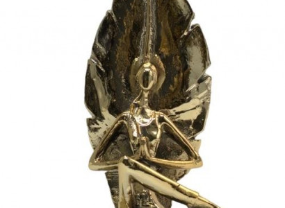 Golden yoga figure decorative statue