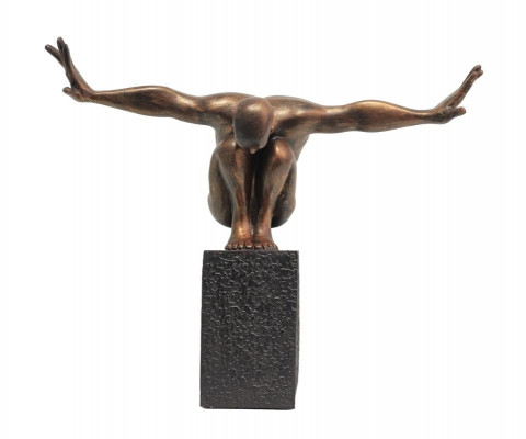 Handmade statue decoration with base 55 cm