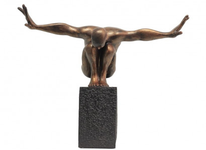 Handmade statue decoration with base 55 cm