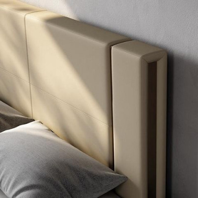 Modern luxury bed in beige