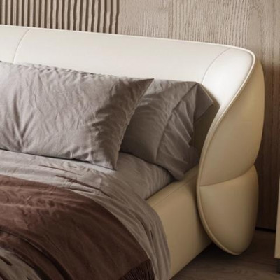 Modern folding bed with function in elegant gray fabric