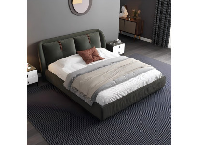 Modern leather bed