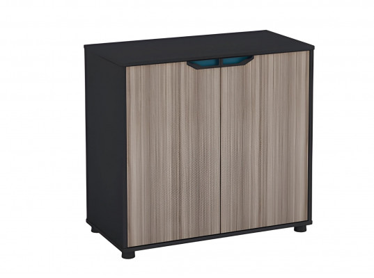 Brown and black wooden furniture