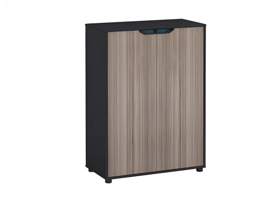 Modern cabinet made of brown and black wood with high-quality storage drawers