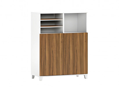Mobile office desk with shelf 120x120cm