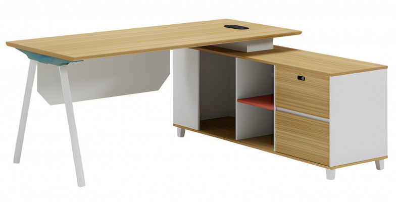 Modern white wooden table