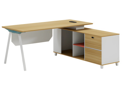 Modern white wooden table