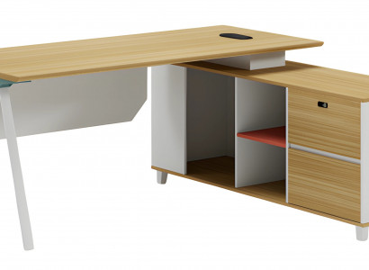 Modern white wooden table