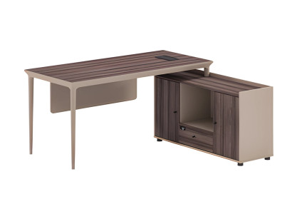 Modern brown square pine table with storage space