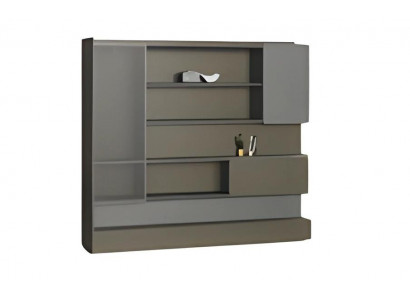 Modern black LED desk lamp with storage space