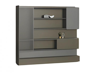 Modern black LED desk lamp with storage space