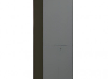 Modern gray office cabinet with lock