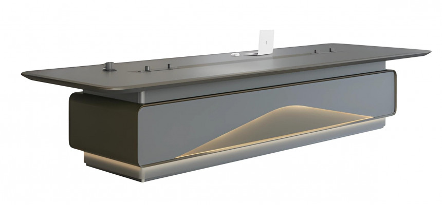 LED illuminated conference table with technical connections