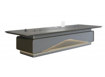 LED illuminated conference table with technical connections