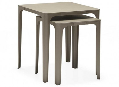 Modern elegant beige wooden tables