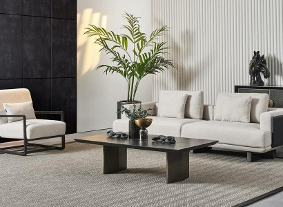 Elegant reading bench, 3 seats and armchair