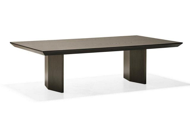 Classic brown wooden coffee table