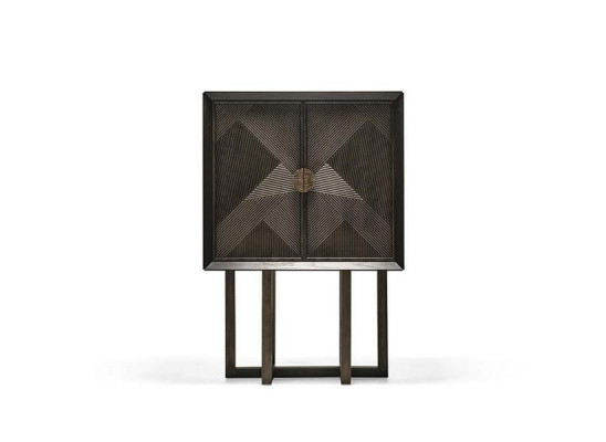 Elegant modern display cabinet for coffee, for showcasing in the living room