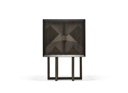 Elegant modern display cabinet for coffee, for showcasing in the living room