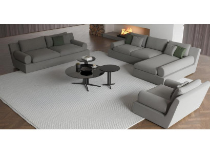 Corner sofa for 3 people with comfort and functionality