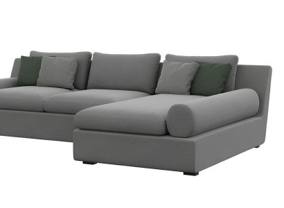 Aesthetic corner bench with shape and softness of material