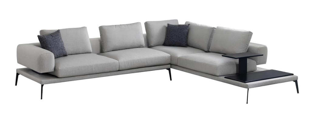 Corner sofa for the living room, minimalist design, maximum comfort