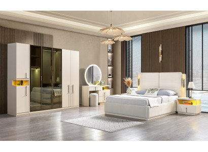 Complete modern bedroom furniture bed cabinets nightstands