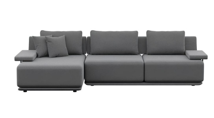 Aesthetic corner sofa for the living room without upholstery