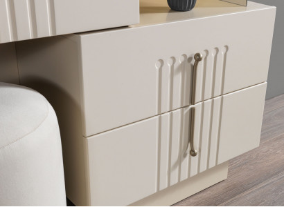 Elegant vanity table with mirror