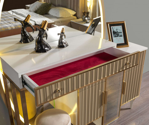 Modern nightstand with mirror