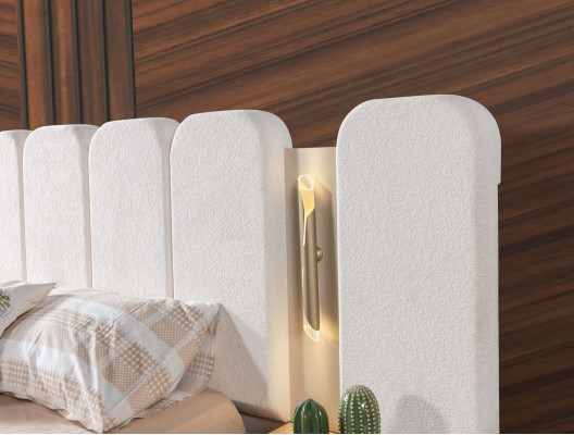 Complete soft bedding set for the bedroom, 3-piece set with 2 nightstands