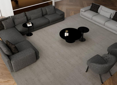 Elegant corner sofa with two armchairs that combines design and comfort