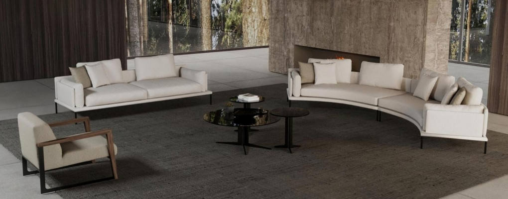 Modern geometric and elegant bench