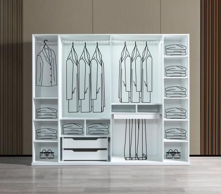 Modern wardrobe at 255 cm