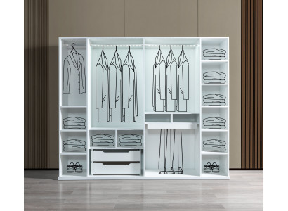 Modern wardrobe at 255 cm