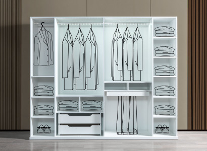 Modern wardrobe at 255 cm