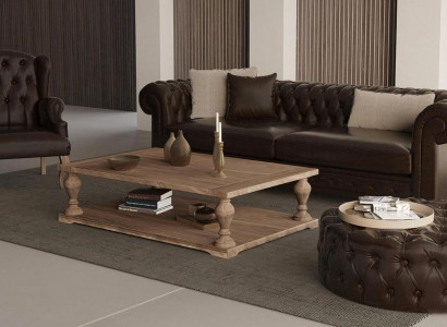 Elegant sofa, armchair and pouf. True comfort
