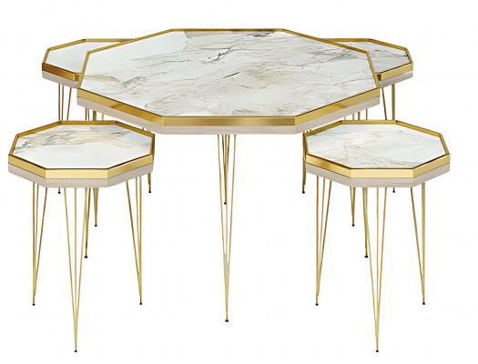 Set of wooden reading tables