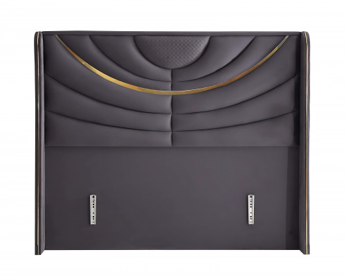 Elegant bed with fabric and wood mattress