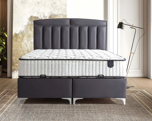 Set of modern beds with mattress