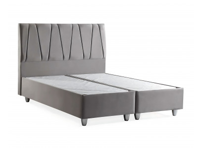 Elegant bed with mattress in modern style